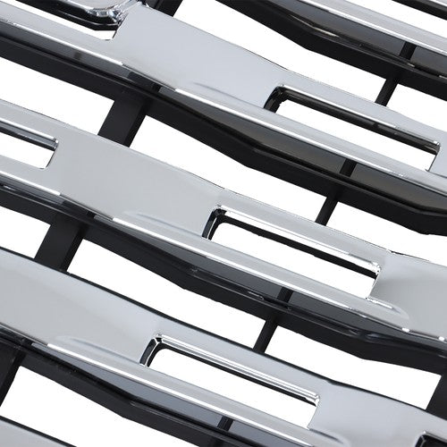 Solid Spare For GMC Sierra 1500 2022-2024 84878064 Front Upper Grille W/ Camera Hole Chrome