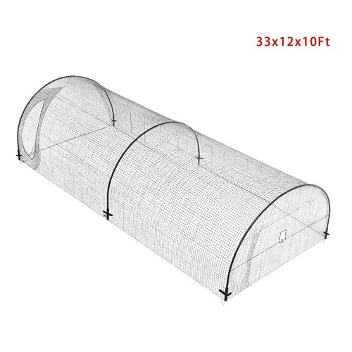 Solid Spare 33x12x10 FT Baseball Batting Cage Softball and Baseball Practice Net Heavy Duty