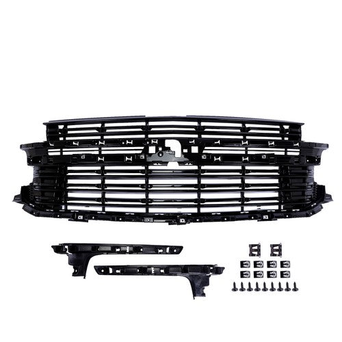 Black Front Bumper Grille For 2021-2024 Chevrolet Tahoe Suburban LT 84634392