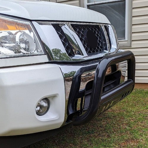 Solid Spare Bull Bar For 2004-2015 Nissan Titan/armada Black Push Bumper Grille Guard
