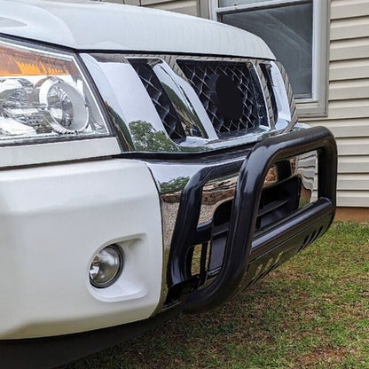 Solid Spare Bull Bar For 2004-2015 Nissan Titan/armada Black Push Bumper Grille Guard