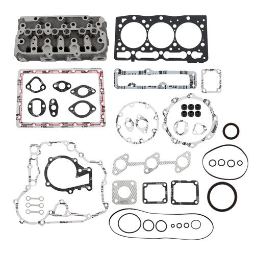 Solid Spare For Kubota D1305 B7610 Complete Cylinder Head With Valve Spring + Gasket Set