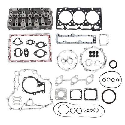 Solid Spare For Kubota D1305 B7610 Complete Cylinder Head With Valve Spring + Gasket Set