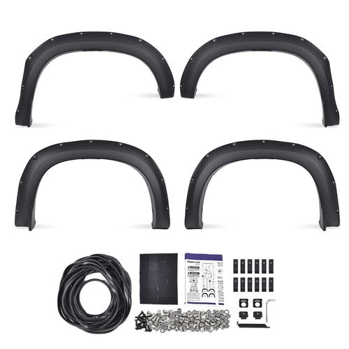 Solid Spare Pocket Rivet Style Bolt on Fender Flares Fit For 2019-2023 Chevy Silverado 1500