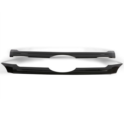 Solid Spare Front Grille Bumper For Ford Edge 2011-2014 Upper & Center Black Replacement