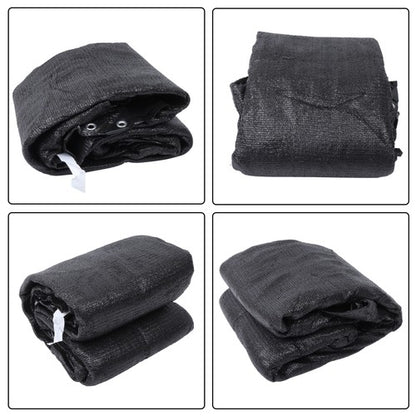 Solid Spare 4' x 50' Privacy Fence Heavy Duty Fencing Mesh Shade Cover Garden Black