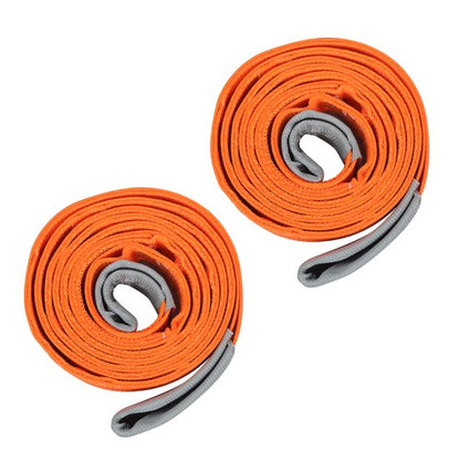 Solid Spare 18800 lbs 2Inch x 10FT Polyester Lift Sling Straps for Hoist, Towing Set of 2