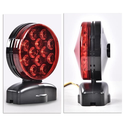 Solid Spare Magnetic Tow Light Trailer Truck Tail Break Turn Stop Towing LED Lights Kit 12v