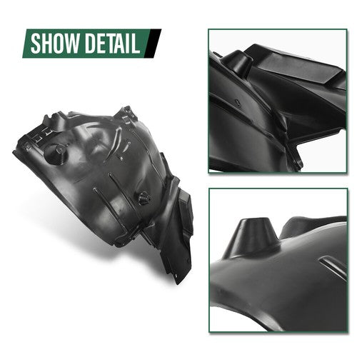 Solid Spare Fit For 15-17 Mercedes-Benz C Class Front Fender Liner Rear Section LH Side