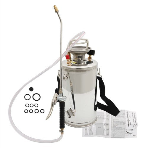 Solid Spare 1.5Gal Stainless Steel Sprayer Pump Sprayer W/ Adjustable Nozzle Hose 6L