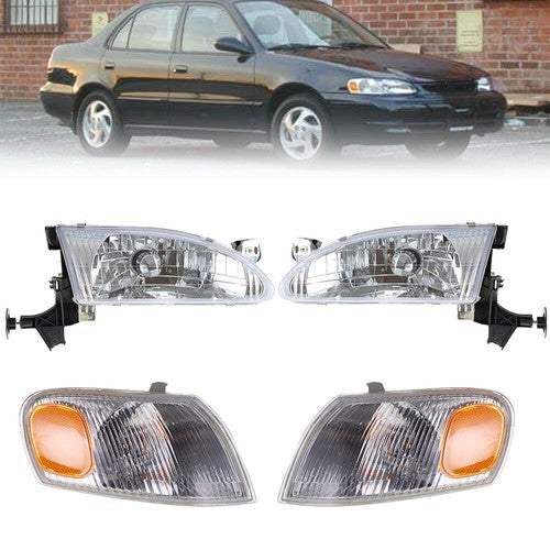 Solid Spare Pair Corner Parking Signal Lights Headlights Combo For Toyota Corolla 1998-2000