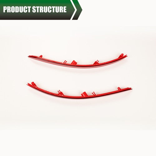 Solid Spare Fit For 17-18 Hyundai Elantra Rear Bumper Reflector Light Left+Right Red