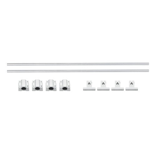 Solid Spare 8mm × 500mm 2Pcs Linear Motion Rail Shaft w/ 4 SCS8UU Bearing & SK8 Rail Support