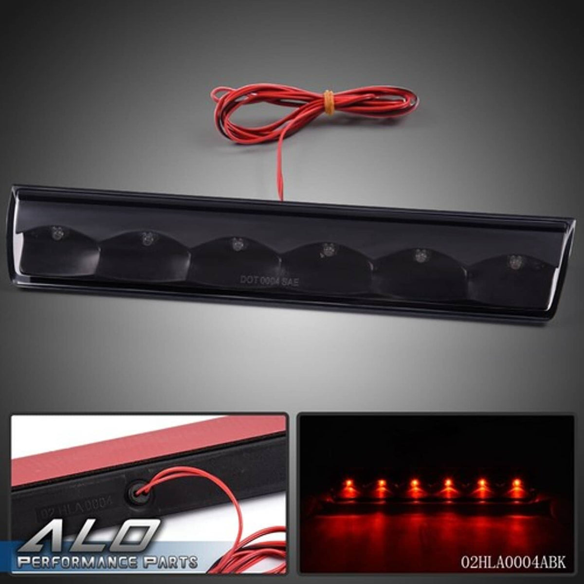 Solid Spare Fit For Topper ,Leer,Century Truck Recessed LED Third Brake Light Black