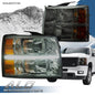 Solid Spare Fit For 2007-2014 Chevy Silverado 1500 2500 3500 LED DRL Headlights Head Lamps