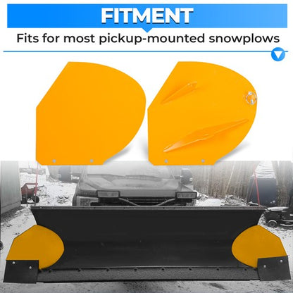Solid Spare Snow Plow Extensions Add 20" For Meyer Western Boss Extenders PRO WINGS Yellow