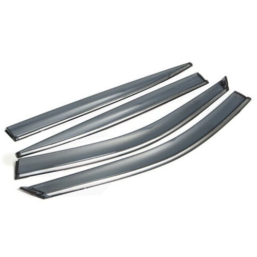 Solid Spare 4pcs Fit For Infiniti Q50 14-20 Window Visor Smoke Tinted Acrylic Rain Guard