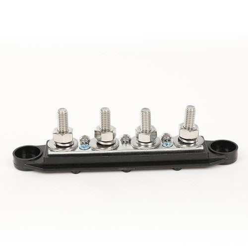 Solid Spare Black 12V 250A 4 Post Busbar Bus Bar Power Distribution Block With Cover 5/16"