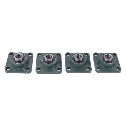 Solid Spare 4Pcs UCF204-12 Pillow Block Flange Bearing 3/4" Bore 4 Bolt Solid Base
