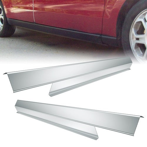 Solid Spare FOR 2008-2011 Ford Focus Slip-on Rocker Panel 4 door Set of Left and Right Side
