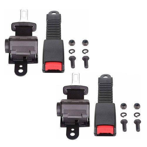 Solid Spare 2 PCS Golf Cart Black Seat belts with buckles For EZGO Yamaha Club Car Universal