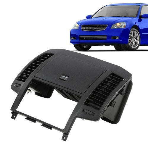 Solid Spare Fit For 2005-2006 Nissan Altima Dash Radio Bezel w/Storage Vents Glove Box Black