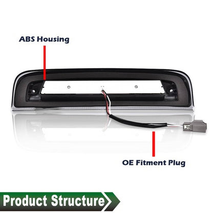 Solid Spare Fit For 2014-2018 Silverado Sierra 1500 LED 3rd Brake Light Cargo Lamp Smoke
