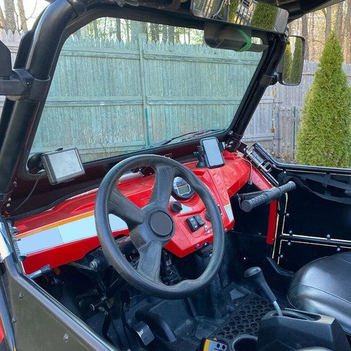 Solid Spare For 2008-2014 Polaris RZR 570 800 XP 900 Full Glass Windshield With Wiper Black