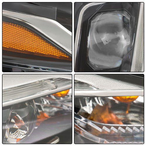 Solid Spare Projector Headlight Assembly Fit For 2017-2019 Toyota Corolla Right Side Black