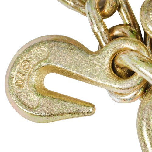 Solid Spare For G70 5/16" V-Chain Bridle w/ 15" Large J Hooks,J-Hook w/ Grab Hooks 3' US