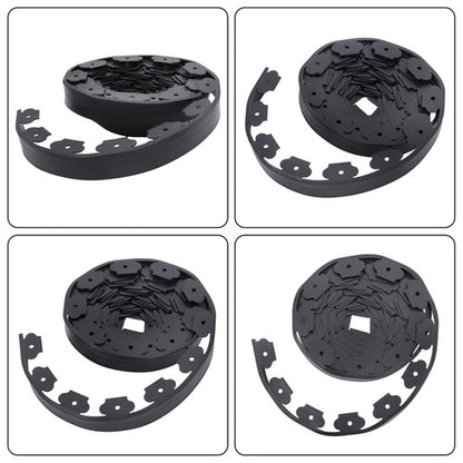 Solid Spare Lawn Border L-shaped Lawn Garden Edging Kit 40FT With 40Pcs Anchoring Spikes