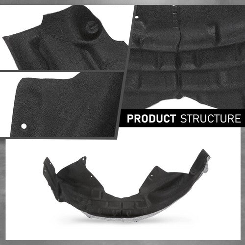 Solid Spare Rear Fender Liner Splash Shield Left Fit For 12-18 Ford Focus CP9Z-58278B51-A