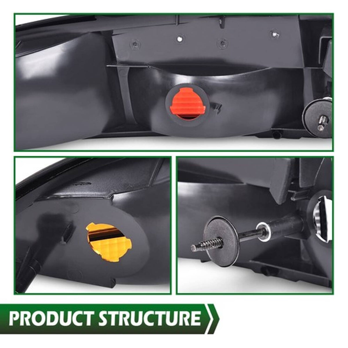 Solid Spare Tail Lights Brake Lamps Assembly Left+Right Fit For 1993-2002 Chevrolet Camaro
