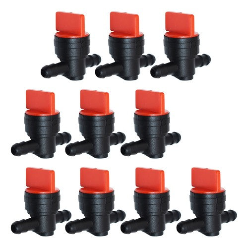 Solid Spare 1/4"Straight In-Line Gas Motorcycle Fuel Shut-off / Cut-off Valves10 Pcs
