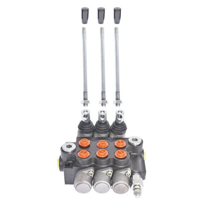 Solid Spare 11GPM 3600PSI Double Acting 3Spool Hydraulic Directional Control Valve New