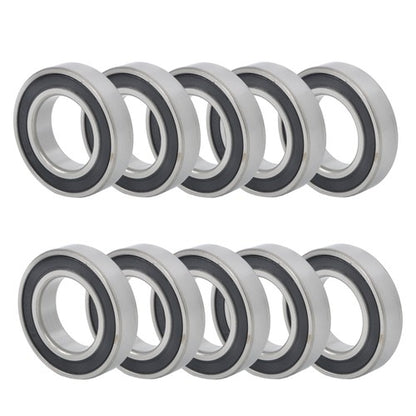 Solid Spare 10Pcs 6007-2RS Bearings 35×62×14mm Double Rubber Seals Deep Groove Ball Bearing