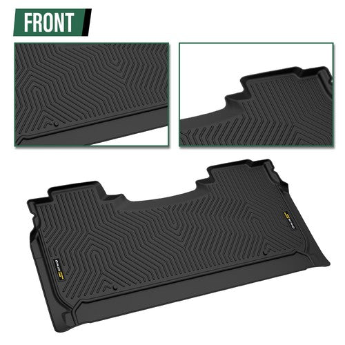 Solid Spare Fit For 2019-2026 Ram 1500 Crew Cab w/ Underseat Storage TPE 2nd Row Floor Mats