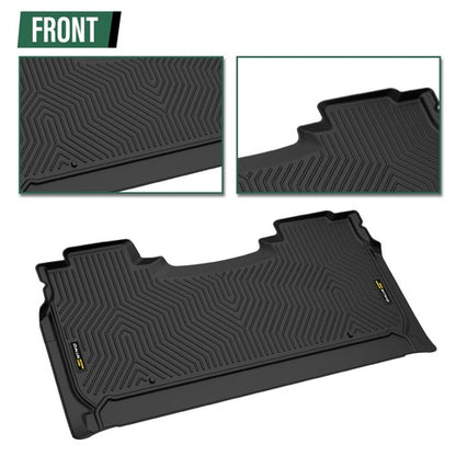 Solid Spare Fit For 2019-2026 Ram 1500 Crew Cab w/ Underseat Storage TPE 2nd Row Floor Mats