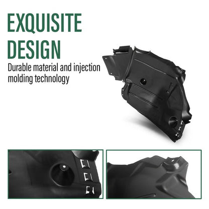 Solid Spare Fit For 15-17 Mercedes-Benz C Class Front Fender Liner Rear Section LH Side