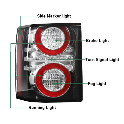 Solid Spare Rear Tail Light Brake Lamp Fit For 2010-2012 Land Rover Range Rover Left Side