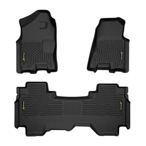 Solid Spare TPE Floor Mats All Weather Liners Fit For 19-24 Dodge Ram 1500 Crew Cab New Body