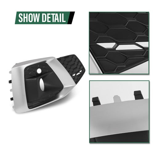 Solid Spare Front Bumper Fog Light Bezel Cover Left & Right Fit For 2020-2023 Audi A5 S5