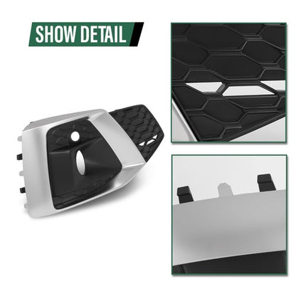 Solid Spare Front Bumper Fog Light Bezel Cover Left & Right Fit For 2020-2023 Audi A5 S5