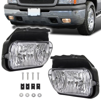 Solid Spare Pair Bumper Fog Lights Lamps Left+Right For Chevy Silverado Avalanche 2003-2006