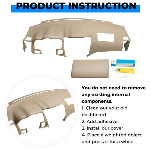 Solid Spare Dashboard Molded Dash Cover For 2004-09 Lexus RX330 R350 w/o Center Speaker Hole