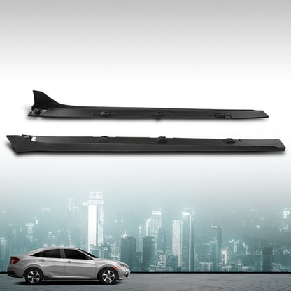 Solid Spare Fit For 2016-2021 Honda Civic LX EX SI Sedan Type-R Style Side Skirt Extension