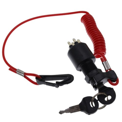 Solid Spare Ignition Key Switch w/Lanyard 5005801 175974 for Johnson Evinrude Boat