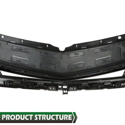 Solid Spare Fit For 2019-2025 Chevrolet Malibu Sedan Front Bumper Cover+Lower Lip Protector