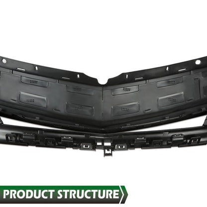 Solid Spare Fit For 2019-2025 Chevrolet Malibu Sedan Front Bumper Cover+Lower Lip Protector