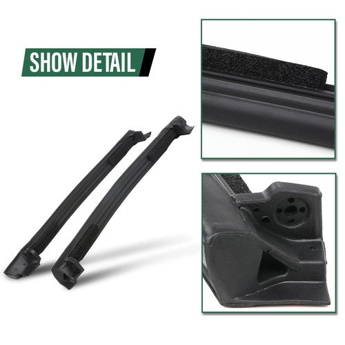 Solid Spare Front & Rear Top Mounted Side Weatherstrip Seal Fit For 97-04 Chevrolet Corvette